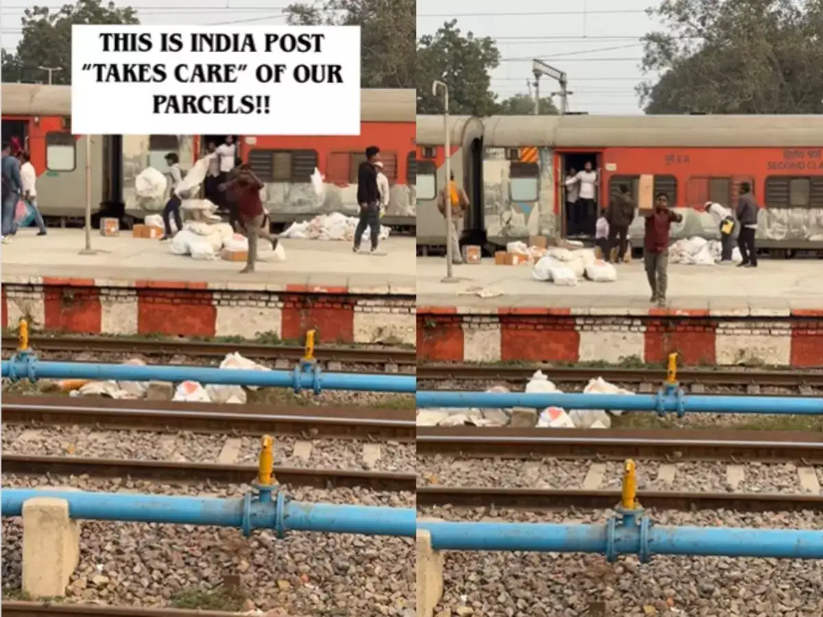 India Post Viral Video Today – Staff Mishandling Parcels