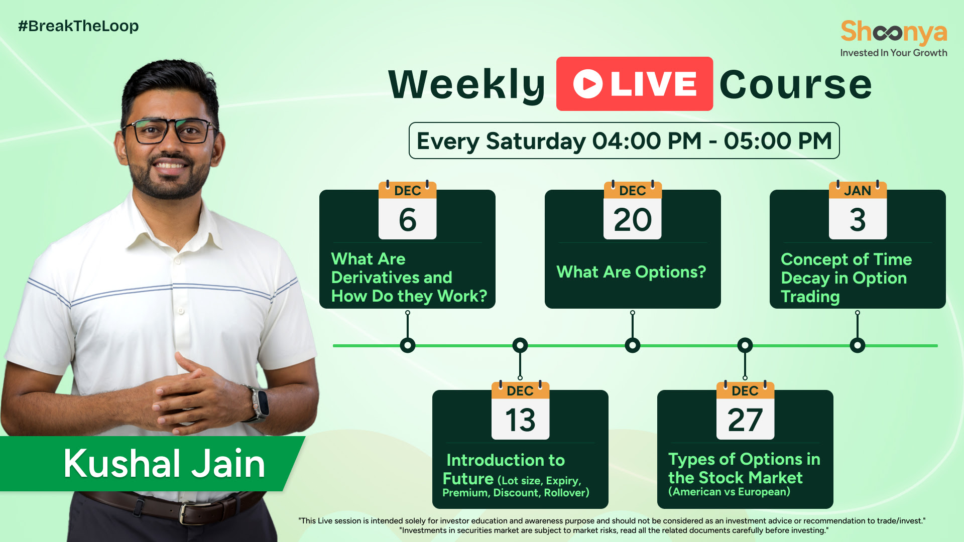 “Shoonya F&O Course Weekly Live Training”